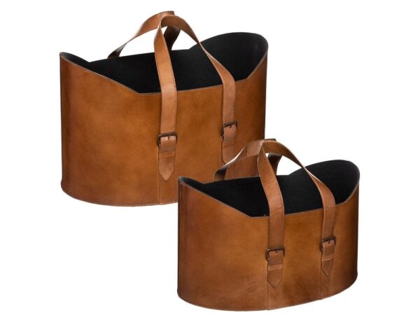 Καλάθια LOGAN LEATHER BASKET X2 ATMOSPHERA 185693