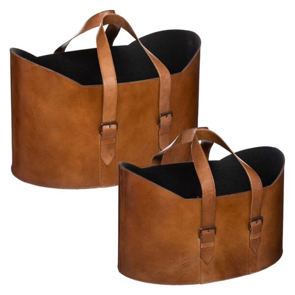 Καλάθια LOGAN LEATHER BASKET X2 ATMOSPHERA 185693