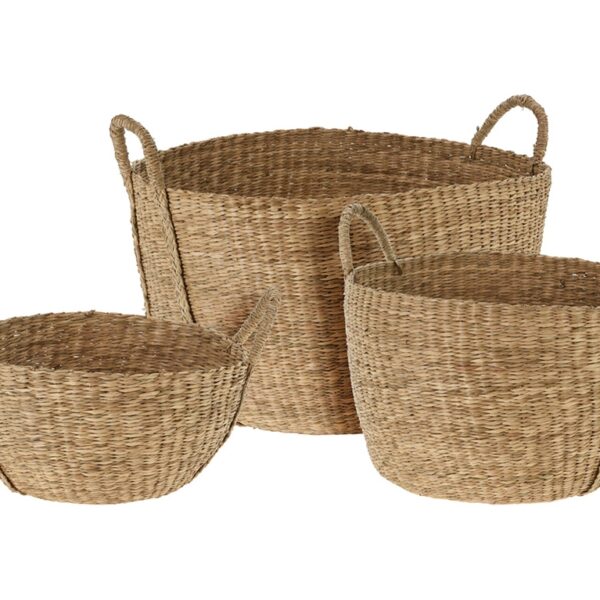 Καλάθια BASKET SET ROUND SEAGRASS S3 VM1000040