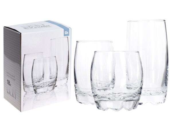 Ποτήρια, Κοΰπες & Κανάτες DRINKING GLASS SET EH 18PCS CC2000180