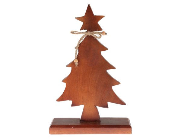 Διακόσμηση & DECO Σε Εορταστικό Πνεΰμα XMAS TREE WOOD H31CM WALNUT A68100120