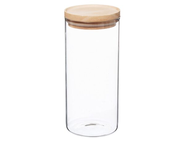 Δοχεία Τροφίμων JAR GLASS+WOOD FIVE 1.3L HERMET 135028