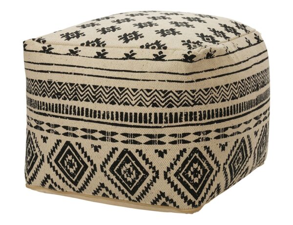 Σκαμπό & Πουφ POUF WITH BLACK PRINT 45X35CM A35841700