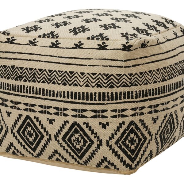 Σκαμπό & Πουφ POUF WITH BLACK PRINT 45X35CM A35841700