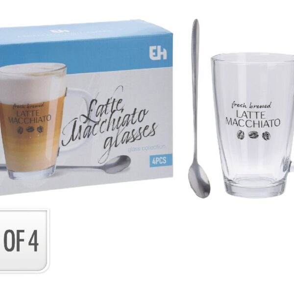 Ποτήρια, Κοΰπες & Κανάτες LATTE MACCHIATO SET 4PCS YE7100310