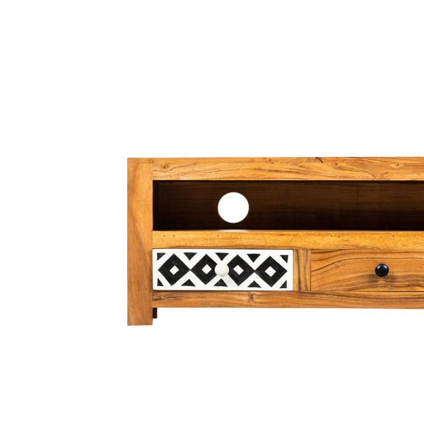 TRIBE TV STAND Καρυδι Πολυχρωμο 120x30xH40cm