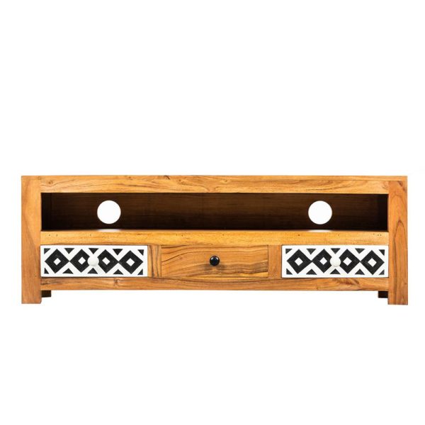 TRIBE TV STAND Καρυδι Πολυχρωμο 120x30xH40cm