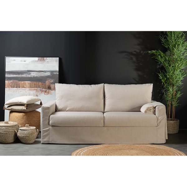 ITHAKI Καναπες Κρεβατι 3θεσιος BEIGE 190x94xH90cm